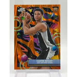 2025 Topps Chrome Cosmic Carter Bryant Rookie Orange Galactic Refractor 19/25 RC
